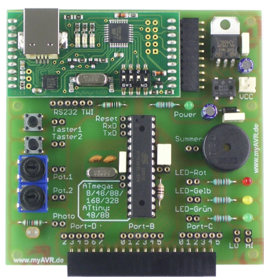 myAVR Board MK2 USB, equipped