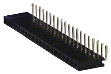 Female connector 20pole, single-row, angulate 