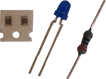 Infrared emitter diode (TSUS4300) and resistor