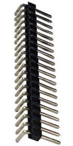 Multi-pin connector 20pole, single-row, angulate 